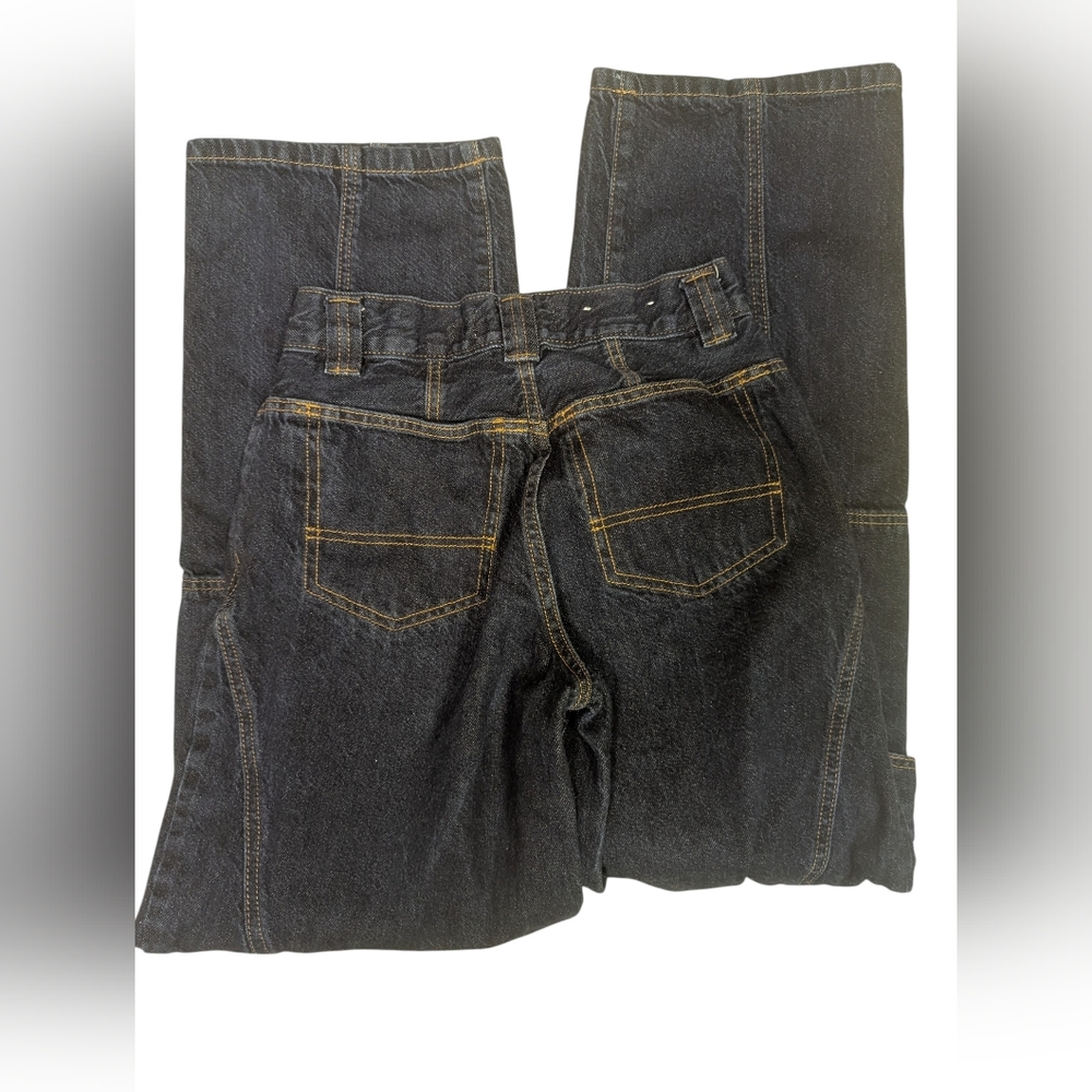 Y2K Style Garage Dark Blue Denim Low Rise Baggy - Picture 5 of 7